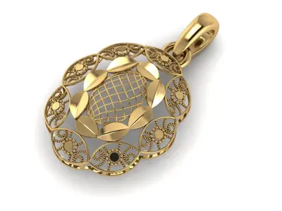 STYLISH GOLD PENDANT FOR WOMEN D PRINTABLE MODEL 3D print model
