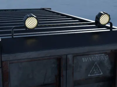 high-poly rusty container  Free 3D model