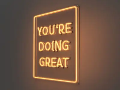 You Are Doing Great - Neon Sign 3D model