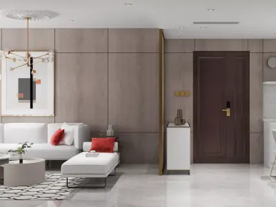 Luxury living room interior 3D model order