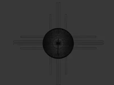 Modern Minimalist Wall Clock 3D Model for Interior Rendering Low-poly 3D model