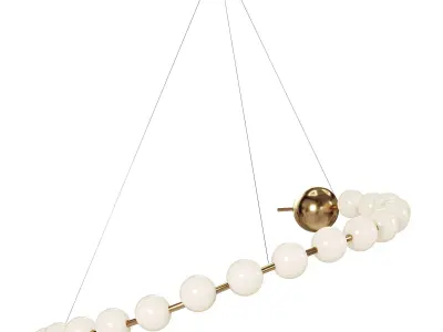 Acrylic Pearls 1 Chandelier set 3D model