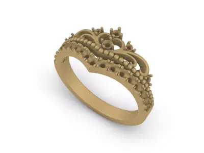 Jewelry Ring Crown 3D print model