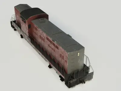 Diesel locomotive 3D model Low-poly 3D model
