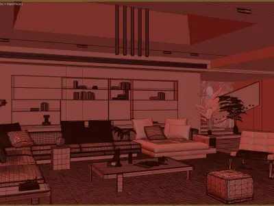 Living room  design 3D print model