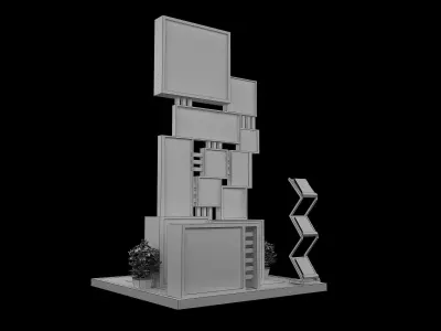Booth Exhibition Stand a418b 3D model
