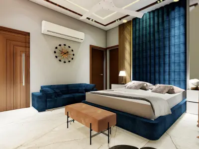  modern bedroom Low-poly 3D model