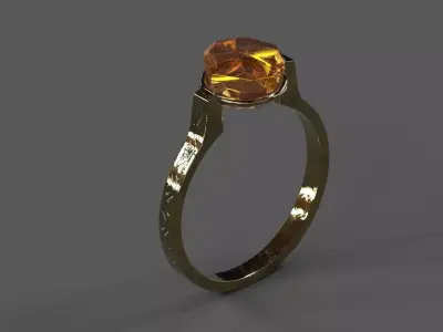 High-Quality 3D Ring Model Low-poly 3D model