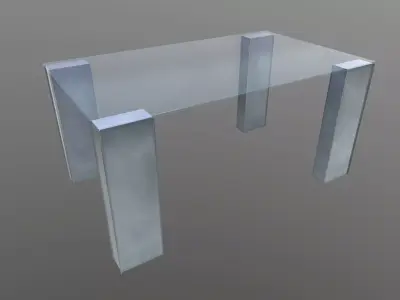 Coffee Table 3D Model AR VR PBR Low-poly 3D model