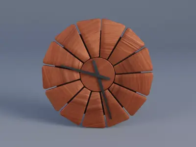 Wall Clock Low-poly 3D model buy