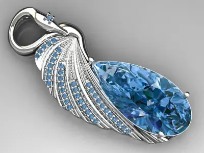 swan pendant 3D print model purchase