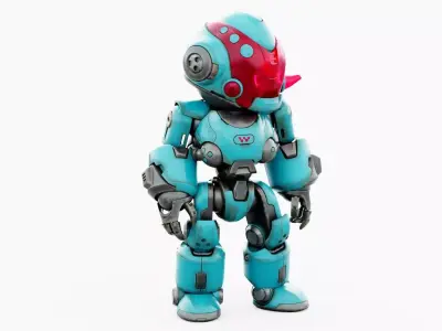 ROBO ZERO-M  Rigged for Unreal Engine - Unity - MIXAMO 3D model