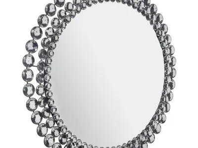 Wykoff Round Jeweled Accent Mirror 3D model
