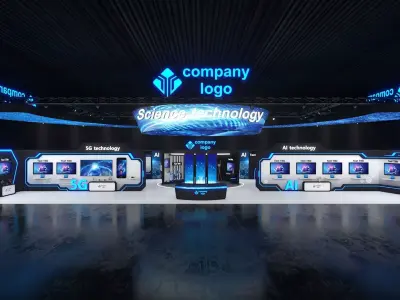 exhibition stand 30x14 model 3D model