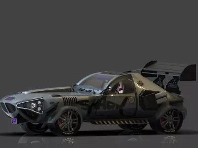 Shark car 3D model