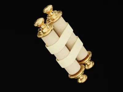 Ancient Scroll Low-poly 3D model