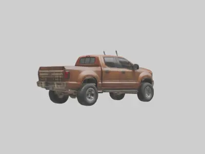 Dieselpowered Pickup Truck model Low-poly 3D model