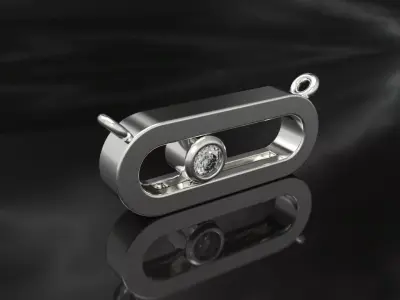 Messika Necklace Uno Pave 3D print model