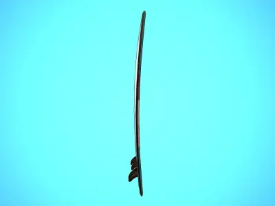 SURF BOARD 09 CARTOON STYLIZED Low-poly 3D model