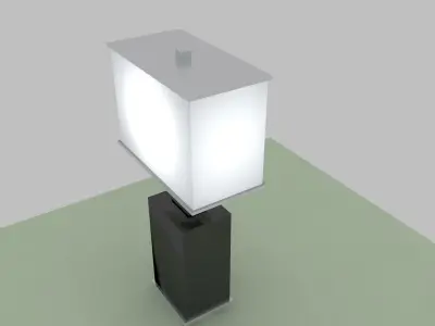Williams-Sonoma Home Black crystal Cube table lamp Free 3D model
