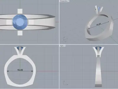 ring woman  3D print model 82