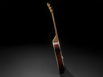 Stylized Acoustic Guitar 3D model  Low-poly 3D model