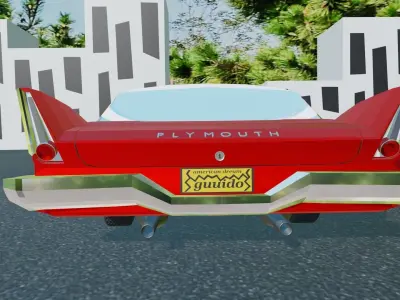 Plymouth Fury 1958 Christine Low-poly 3D model