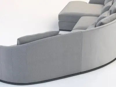 Flexform Alfred Divano Lineare Curved 3D model