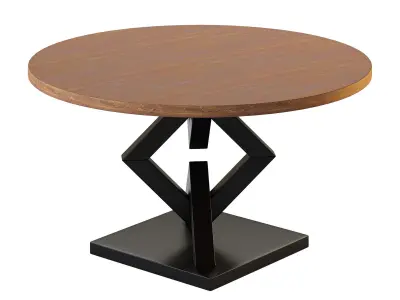 Luxury Steel Table Low-poly 3D model
