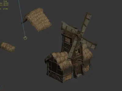 Game Pastoral Farm - Windmill Room 01 3D model