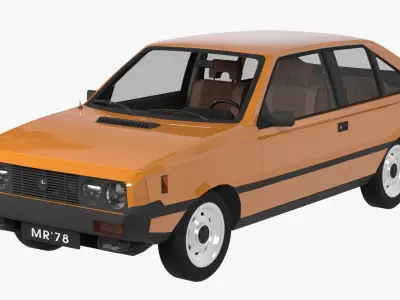 Polonez Old European Car Low-poly 3D model