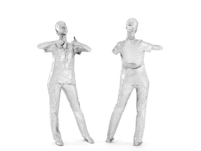 Medical nurse 39 Low-poly 3D model