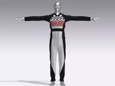 Racing Custom Driver Suits Low-poly 3D model