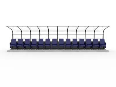 Soccer Bench 05 3D model