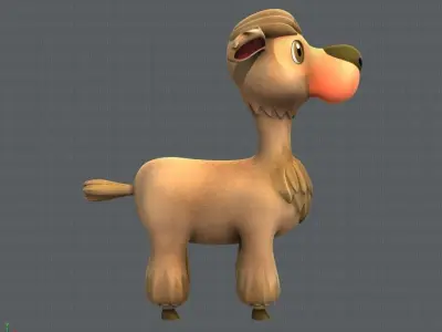 Alpaca V01 Low-poly 3D model