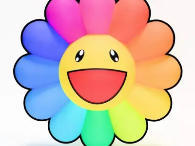 Takashi Murakami Flower toy 3D print model