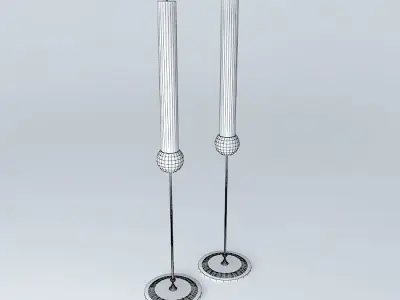 candlestick candlestick two candle holders Free 3D model