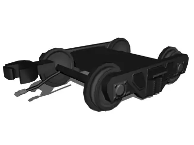 Rail Car Low-poly 3D model