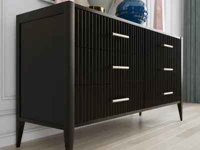 Dresser with decor 3D model