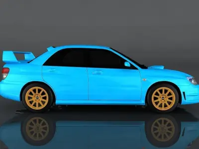 Subaru Impreza WRX STI Low-poly 3D model