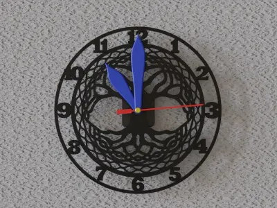 tree of life wall clock  3D print model