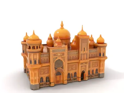 Golden Palace Architecture model pack Low-poly 3D model