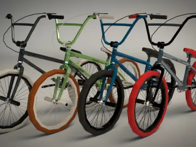 Low Poly BMX Bike Low-poly 3D model
