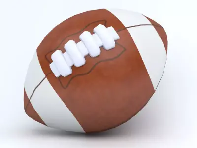 American football ball Low-poly 3D model