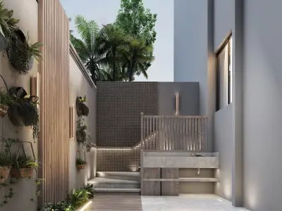 Cozy Landscape exterior scene 3D model 3D model