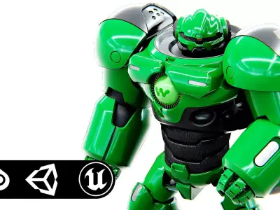  DROID GOLIATH V2 Rigged for Unreal Engine - Unity - MIXAMO 3D model