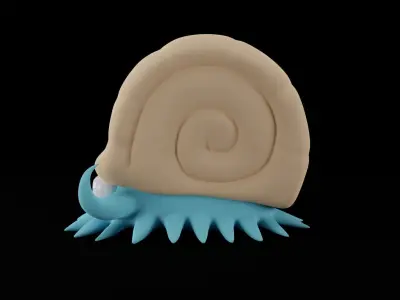Amonyte pokemon 3D model for 3D print sculpting 3D print model