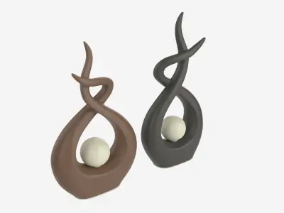 Ceramic Abstract Figurines 3D model