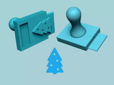 Stamp 69 - Christmas Tree - Fondant Decoration Maker Toy 3D print model