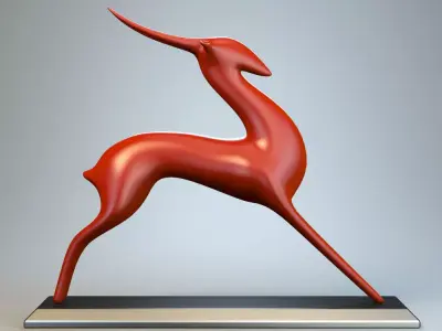 Antelope Sculpture P 3D print model
